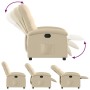 Sillón reclinable de tela crema de , Sillones - Ref: Foro24-371736, Precio: 219,80 €, Descuento: %