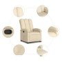 Sillón reclinable de tela crema de , Sillones - Ref: Foro24-371736, Precio: 219,80 €, Descuento: %