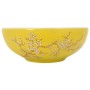 Lavabo sobre encimera redondo cerámica blanco amarillo Φ41x14cm de , Lavabos - Ref: Foro24-155053, Precio: 112,95 €, Descuent...