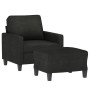 Black fabric armchair with stool 60 cm by , Sofas - Ref: Foro24-3201033, Price: 212,27 €, Discount: %