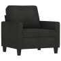 Sillón con taburete tela negro 60 cm de , Sofás - Ref: Foro24-3201033, Precio: 212,27 €, Descuento: %