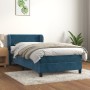 Box spring bed with dark blue velvet mattress 90x190 cm by , Beds and slatted bases - Ref: Foro24-3127407, Price: 328,49 €, D...