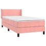 Box spring bed with pink velvet mattress 90x190 cm by , Beds and slatted bases - Ref: Foro24-3130876, Price: 315,33 €, Discou...