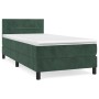 Cama box spring con colchón terciopelo verde oscuro 90x190 cm de , Camas y somieres - Ref: Foro24-3141278, Precio: 302,45 €, ...