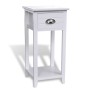 White nightstand with 1 drawer by vidaXL, Nightstands - Ref: Foro24-242040, Price: 59,00 €, Discount: %