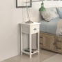 White nightstand with 1 drawer by vidaXL, Nightstands - Ref: Foro24-242040, Price: 59,00 €, Discount: %