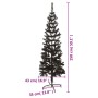 Black slim Christmas tree 150 cm by , Christmas trees - Ref: Foro24-329218, Price: 23,10 €, Discount: %