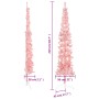 Medio árbol de Navidad artificial con soporte rosa 210 cm de , Arboles de navidad - Ref: Foro24-344572, Precio: 17,50 €, Desc...