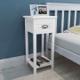 Mesita de noche con 1 cajón blanca de vidaXL, Mesitas de noche - Ref: Foro24-242040, Precio: 58,69 €, Descuento: %