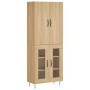 Aparador alto madera contrachapada color roble 69,5x34x180 cm de , Aparadores - Ref: Foro24-3198068, Precio: 153,99 €, Descue...