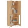 Aparador alto madera contrachapada color roble 69,5x34x180 cm de , Aparadores - Ref: Foro24-3198068, Precio: 153,99 €, Descue...