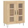 Aparador alto madera contrachapada color roble 69,5x34x180 cm de , Aparadores - Ref: Foro24-3198068, Precio: 153,99 €, Descue...