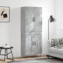 Concrete gray plywood tall sideboard 69.5x34x180 cm by , Sideboards - Ref: Foro24-3198077, Price: 154,47 €, Discount: %