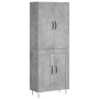 Aparador alto madera contrachapada gris hormigón 69,5x34x180 cm de , Aparadores - Ref: Foro24-3198077, Precio: 154,47 €, Desc...