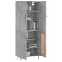 Concrete gray plywood tall sideboard 69.5x34x180 cm by , Sideboards - Ref: Foro24-3198077, Price: 154,99 €, Discount: %