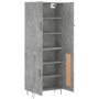 Aparador alto madera contrachapada gris hormigón 69,5x34x180 cm de , Aparadores - Ref: Foro24-3198077, Precio: 154,47 €, Desc...