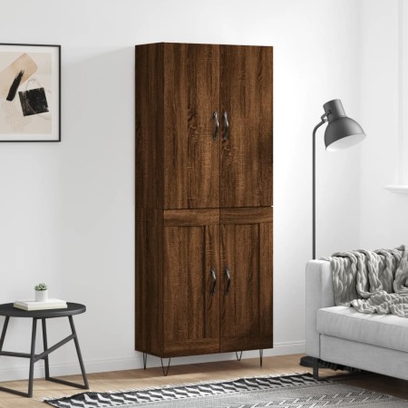 Tall oak brown plywood sideboard 69.5x34x180 cm by , Sideboards - Ref: Foro24-3198080, Price: 147,03 €, Discount: %