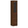 Tall brown oak plywood sideboard 34.5x34x180 cm by , Sideboards - Ref: Foro24-3199272, Price: 111,99 €, Discount: %