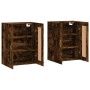 Armarios de pared 2 uds madera de ingeniería roble ahumado de , Aparadores - Ref: Foro24-3198054, Precio: 139,09 €, Descuento: %