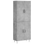 Aparador alto madera contrachapada gris hormigón 69,5x34x180 cm de , Aparadores - Ref: Foro24-3198061, Precio: 151,65 €, Desc...