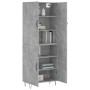 Concrete gray plywood tall sideboard 69.5x34x180 cm by , Sideboards - Ref: Foro24-3198061, Price: 150,99 €, Discount: %