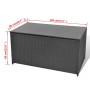 Gartenbox aus synthetischem Rattan schwarz 120x50x60 cm von vidaXL, Aufbewahrungsboxen für den Außenbereich - Ref: Foro24-424...