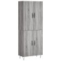 Aparador alto madera contrachapada gris sonoma 69,5x34x180 cm de , Aparadores - Ref: Foro24-3198063, Precio: 147,50 €, Descue...