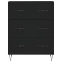 Tall black plywood sideboard 69.5x34x180 cm by , Sideboards - Ref: Foro24-3198082, Price: 184,30 €, Discount: %