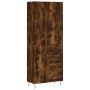 Aparador alto madera contrachapada roble ahumado 69,5x34x180 cm de , Aparadores - Ref: Foro24-3198094, Precio: 166,90 €, Desc...