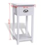 Mesita de noche con 1 cajón blanca de vidaXL, Mesitas de noche - Ref: Foro24-242040, Precio: 59,18 €, Descuento: %