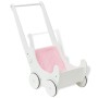 Wooden doll stroller 53x25.7x50 cm white by vidaXL, Toys of professions and roles - Ref: Foro24-80177, Price: 38,71 €, Discou...