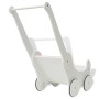 Wooden doll stroller 53x25.7x50 cm white by vidaXL, Toys of professions and roles - Ref: Foro24-80177, Price: 38,71 €, Discou...