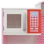 Pink and white wooden toy kitchen 82x30x100 cm by vidaXL, kitchen and food toys - Ref: Foro24-80179, Price: 147,68 €, Discoun...