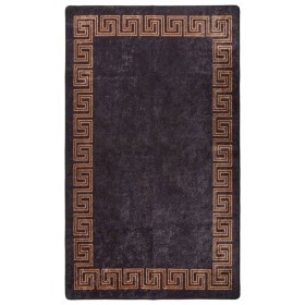 Alfombra lavable antideslizante negro y dorado 120x180 cm de , Alfombras - Ref: Foro24-337930, Precio: 35,99 €, Descuento: %