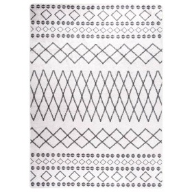 Alfombra lavable antideslizante negro y blanco 120x180 cm de , Alfombras - Ref: Foro24-337972, Precio: 35,76 €, Descuento: %