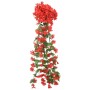 Artificial flower garlands 3 units red 85 cm by , Crowns and garlands - Ref: Foro24-359053, Price: 20,90 €, Discount: %