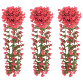 Artificial flower garlands 3 units pink 85 cm by , Crowns and garlands - Ref: Foro24-359051, Price: 13,66 €, Discount: %