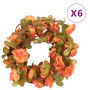 Artificial flower garlands 6 pcs orange 250 cm by , Crowns and garlands - Ref: Foro24-359044, Price: 13,66 €, Discount: %