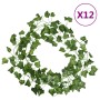 Artificial ivy garlands 12 units green 200 cm by , Crowns and garlands - Ref: Foro24-359073, Price: 30,02 €, Discount: %