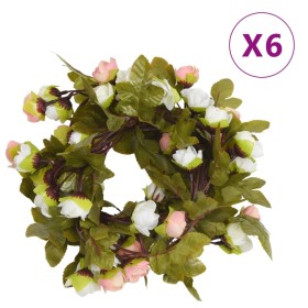 Artificial flower garlands 6 pcs champagne 215 cm by , Crowns and garlands - Ref: Foro24-359059, Price: 19,13 €, Discount: %