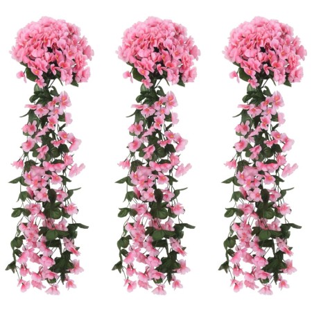 Artificial flower garlands 3 pcs pink 85 cm by , Crowns and garlands - Ref: Foro24-359052, Price: 18,19 €, Discount: %