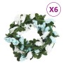 Artificial flower garlands 6 pcs blue and white 240 cm by , Crowns and garlands - Ref: Foro24-359065, Price: 13,66 €, Discoun...