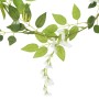 Artificial flower garlands 6 pcs white 200 cm by , Crowns and garlands - Ref: Foro24-359071, Price: 41,66 €, Discount: %