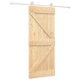 Puerta corredera con herrajes madera maciza de pino 85x210 cm de , Puertas - Ref: Foro24-3203099, Precio: 224,58 €, Descuento: %