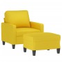 Sillón con taburete tela amarillo claro 60 cm de , Sofás - Ref: Foro24-3201034, Precio: 212,27 €, Descuento: %