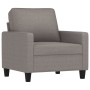 Armchair with stool gray taupe fabric 60 cm by , Sofas - Ref: Foro24-3201036, Price: 212,90 €, Discount: %