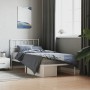 Estructura de cama de metal con cabecero blanco 90x190 cm de , Camas y somieres - Ref: Foro24-355504, Precio: 61,13 €, Descue...