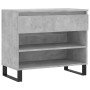 Mueble zapatero madera contrachapada gris hormigón 70x36x60 cm de , Zapateros y organizadores de calzado - Ref: Foro24-831448...