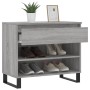 Mueble zapatero madera contrachapada gris hormigón 70x36x60 cm de , Zapateros y organizadores de calzado - Ref: Foro24-831448...