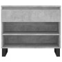 Mueble zapatero madera contrachapada gris hormigón 70x36x60 cm de , Zapateros y organizadores de calzado - Ref: Foro24-831448...